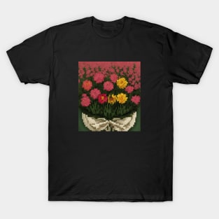 Flower Color Vintage Retro Since Leaves Minimalist T-Shirt